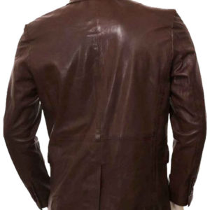 Hugh Grant Brown Leather Jacket