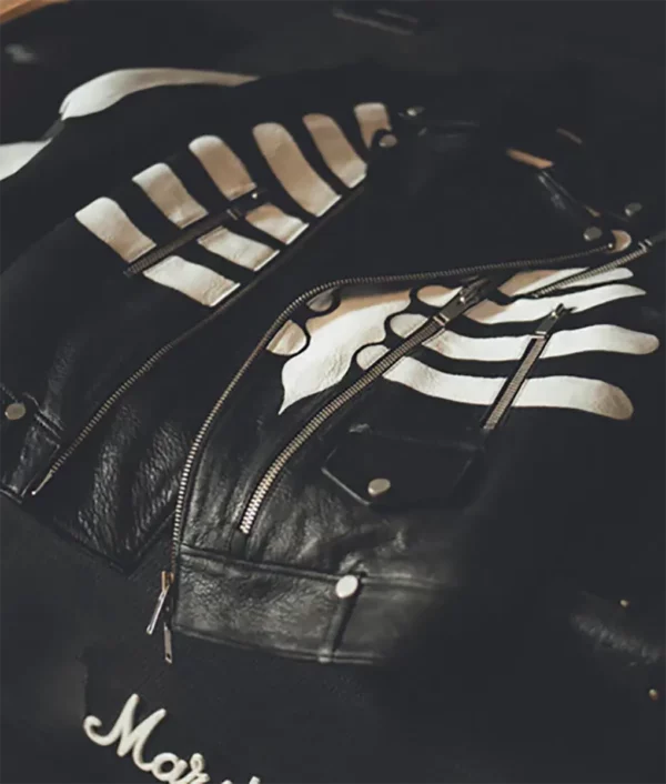 ジャケット・アウター rosemuse Fake leather outer black Faux-Leather Biker Jacket