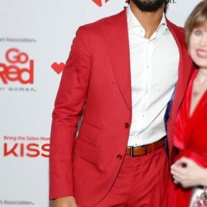 Damar Hamlin Super Bowl Red Suit-Side