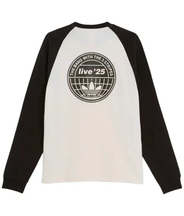 Oasis Tour 3-Stripes Long Sleeve T-Shirt | Lucacci Leather