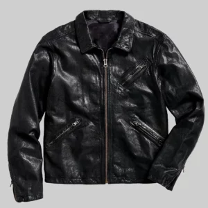28 Years Later Aaron Taylor Black Leather Jacket