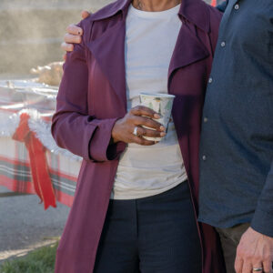 9-1-1 S05 Angela Bassett Burgundy Coat
