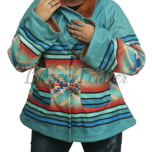 Mia Blue Hooded Coat